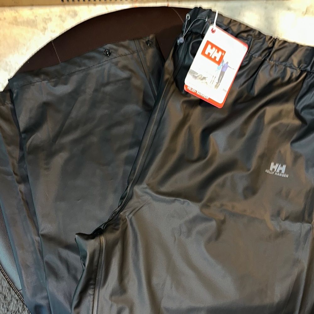 Helly Hansen Men's 3XL Black HELOX+ Rainwear 100% Waterproof Outdoor Pants